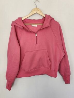 Jess Lea Pink Quarter Zip Hoodie Size L